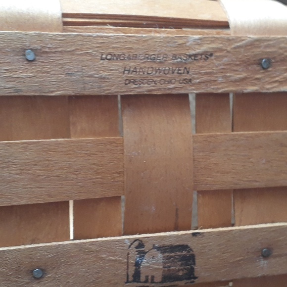 1997 Longaberger classic warm with green, heartland small chore basket. - Picture 5 of 14